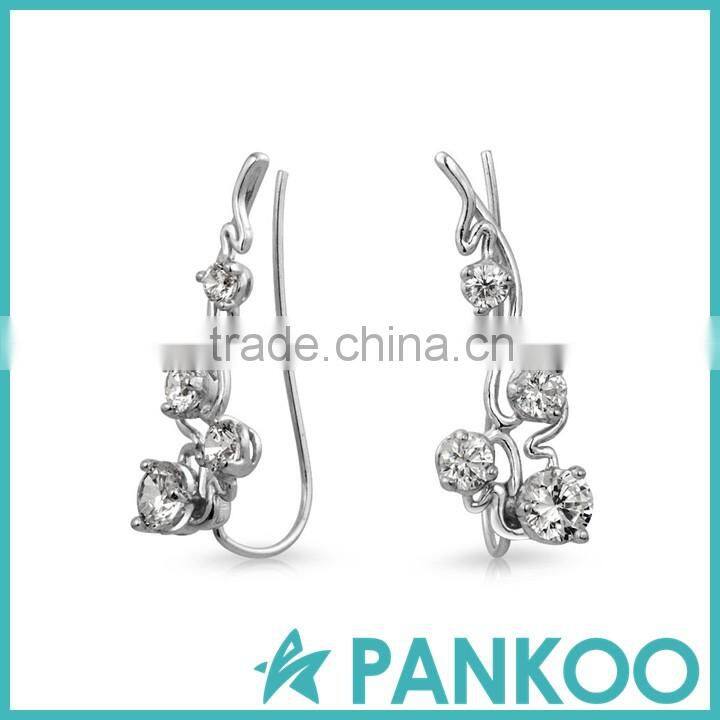 925 sterling silver Modern rose gold AAA Cubic Zirconia Ear Pin Ear Crawlers