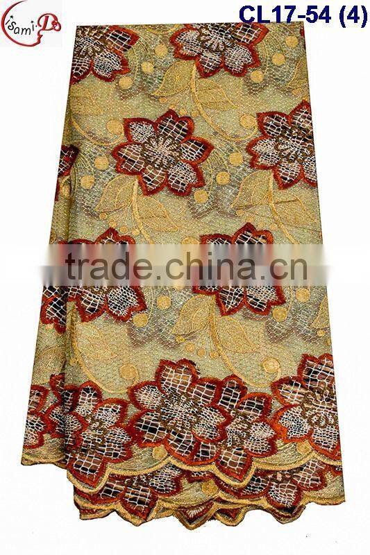 CL17-54 multicolor wonderful flower pattern Organza lace for Halloween dress french lace fabric