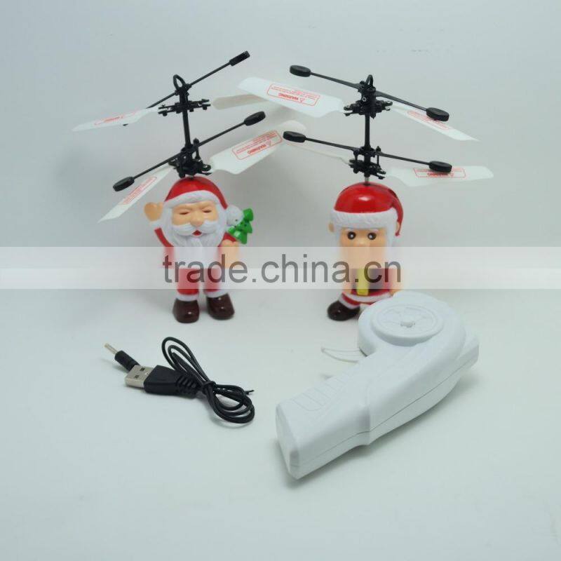 Infrared Induction Flying Santa Toy With LED HY-838U Flying Toys Flying Santa Induction Toys Flying Santa Claus Toy
