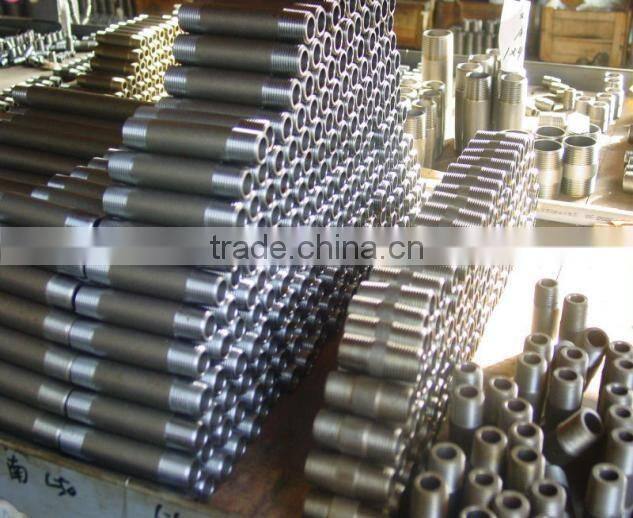 Astm A733 sch40 stainless steel male threaded pipe nipple