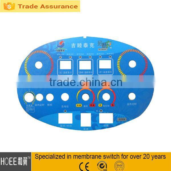 no button membrane overlay cutting hole sticker panel graphic overlay