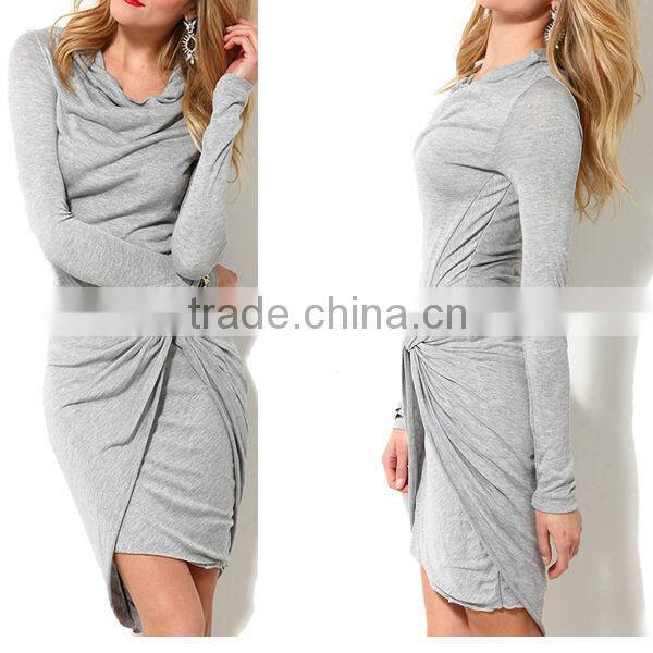 2014 Autumn Slim Tight Dress Drop Knot Knit Dress For Women L1452