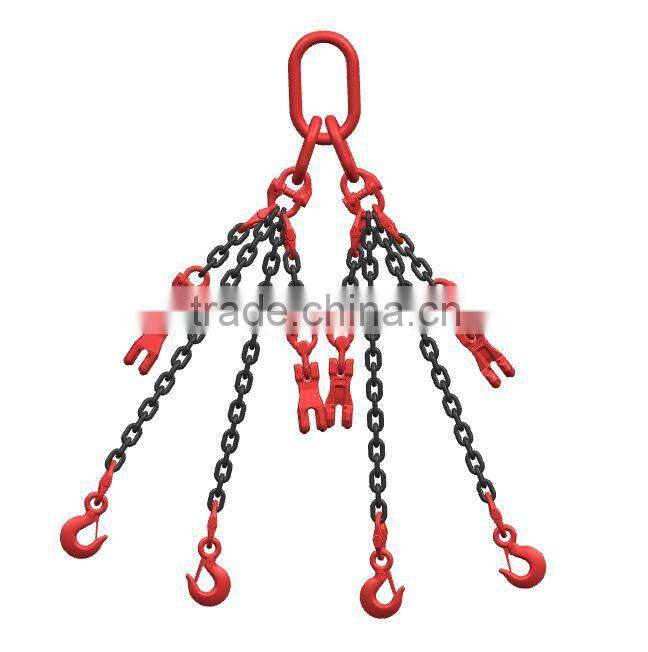 drop forged hardware alloy steel/carbon steel lifting hoist four strip chain