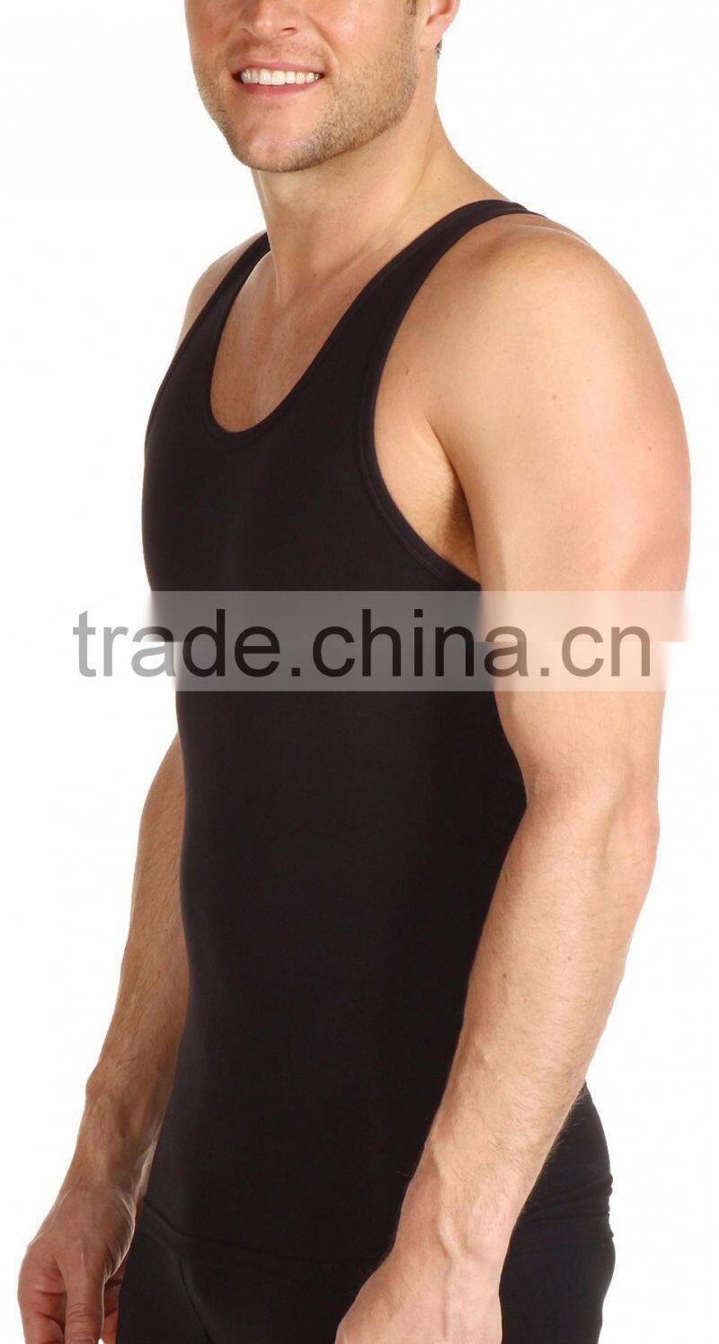 Ramax Custom Men Black Compression Bodybuilding Tank Undershirt Top