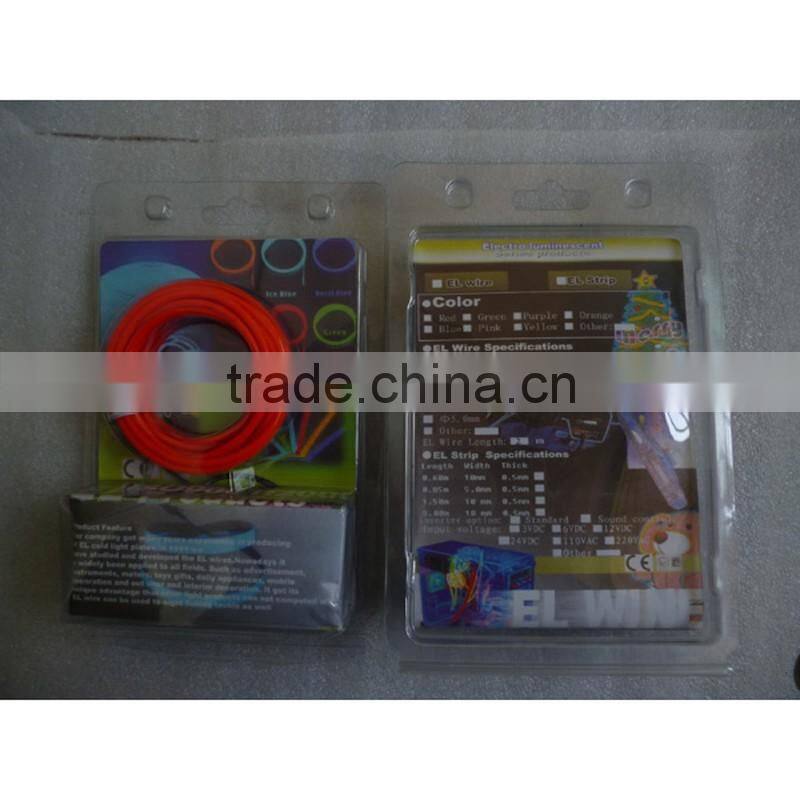 2.3mm 3.2mm el glowing wire/ led light rope el glowing cable/ EL Chasing Wire