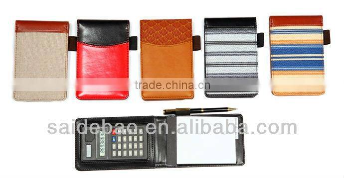 High quality leather note pad with pen holder