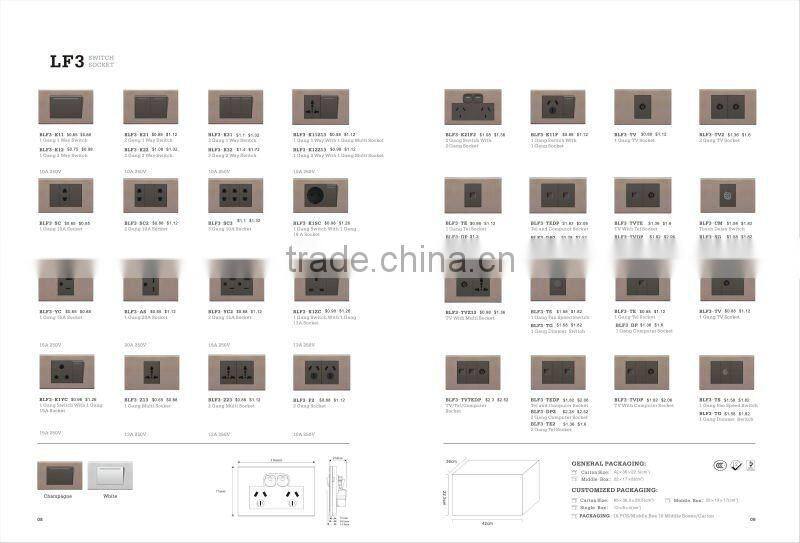 perfect 1 gang 1way/2way switch and 1 gang universal socket