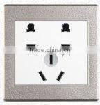 reset wall switch and socket , aluminium and stainless steel and PC panel