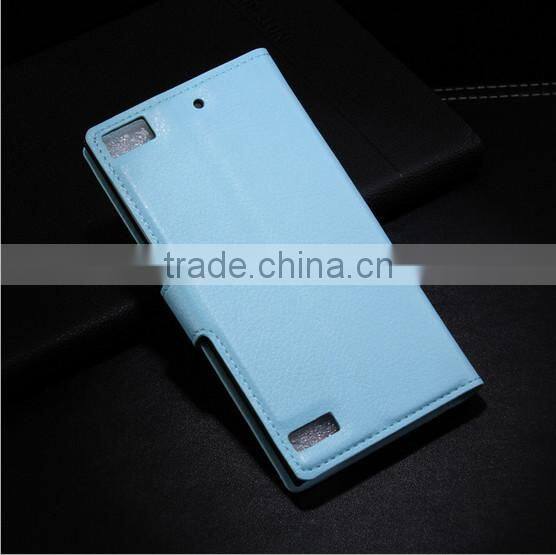 Factory price leather flip cover case for blackberry z3