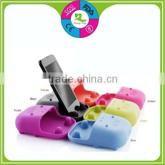 portable louder funny gift silicone phone stand holder