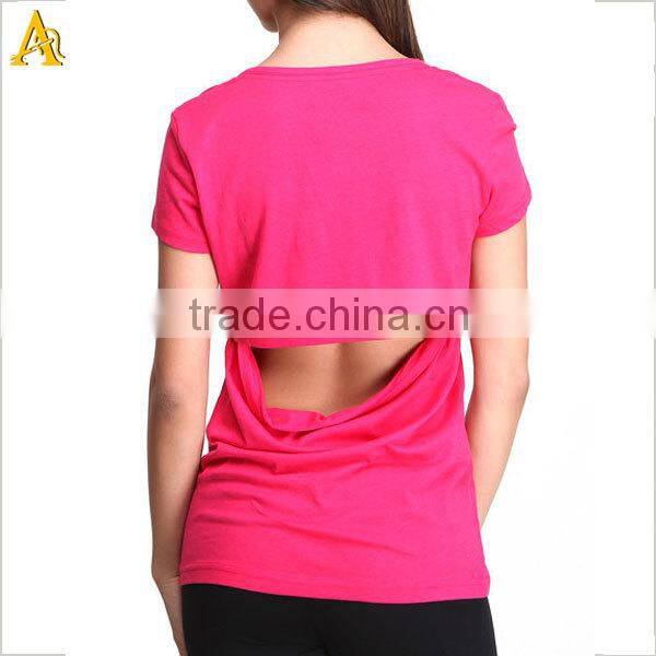 cotton spandex custom tshirt, women tshirt