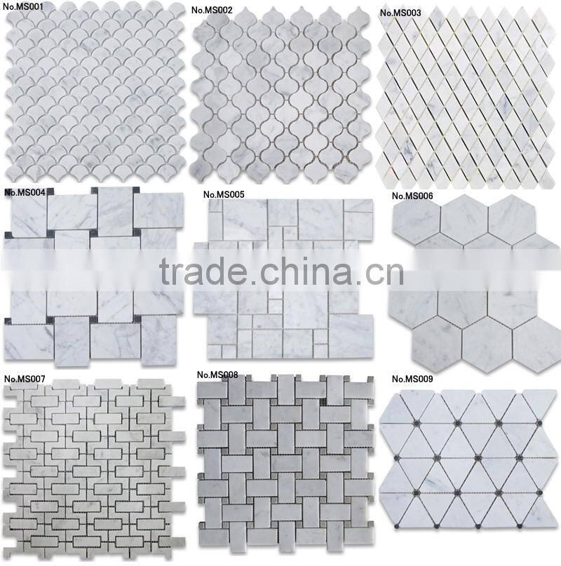 Popular design factory supply white marble flooring