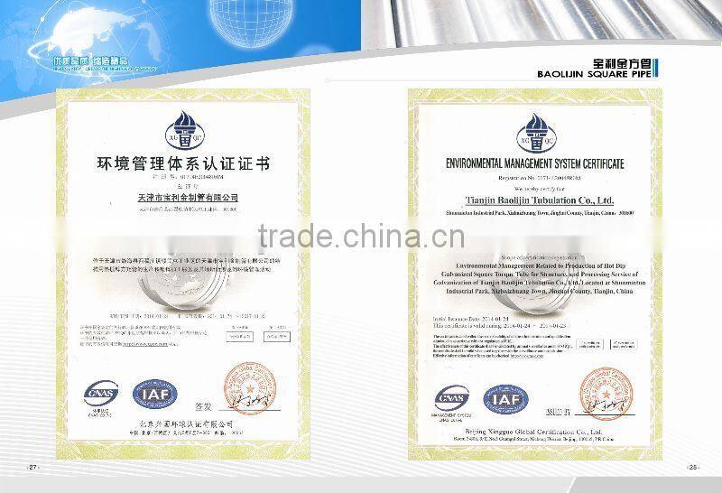 New arrival!!! galvanized erw steel pipe/tube for building greenhouse structure/tent pole