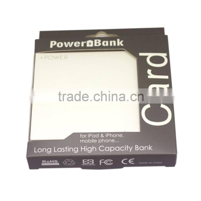 2016 best sell and CE ROHS FCC certificationing products! ultra slim portable power bank 2500mah with full capacity