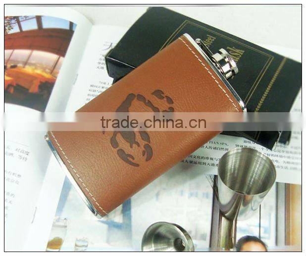 6oz portable engraved hip flask with logo