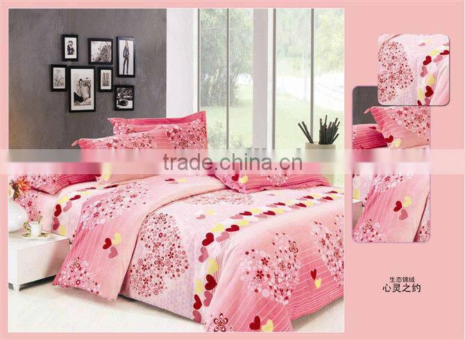 100% polyester bedsheets sets/good quality/clear feeling