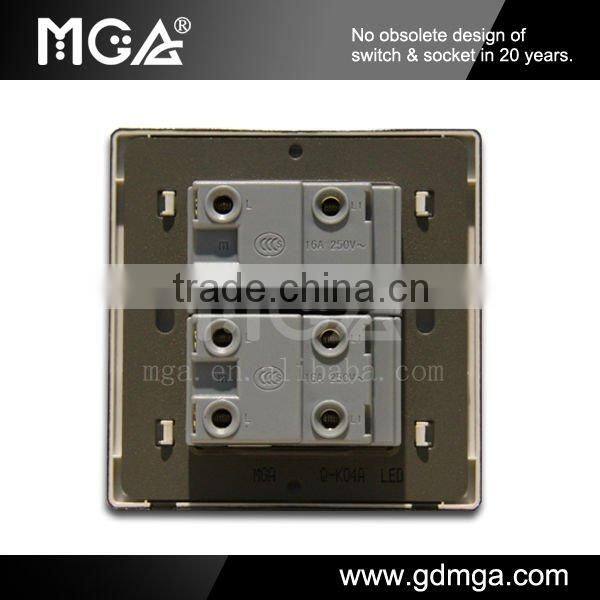 MGA Q7L Series Q-K02B 2 Gang 2 Way Switch
