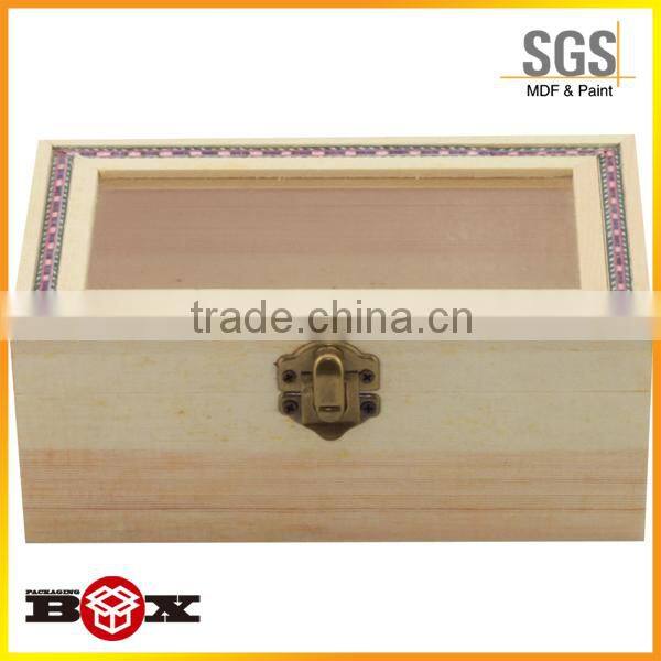 Custom made birch wood gift boxes with window