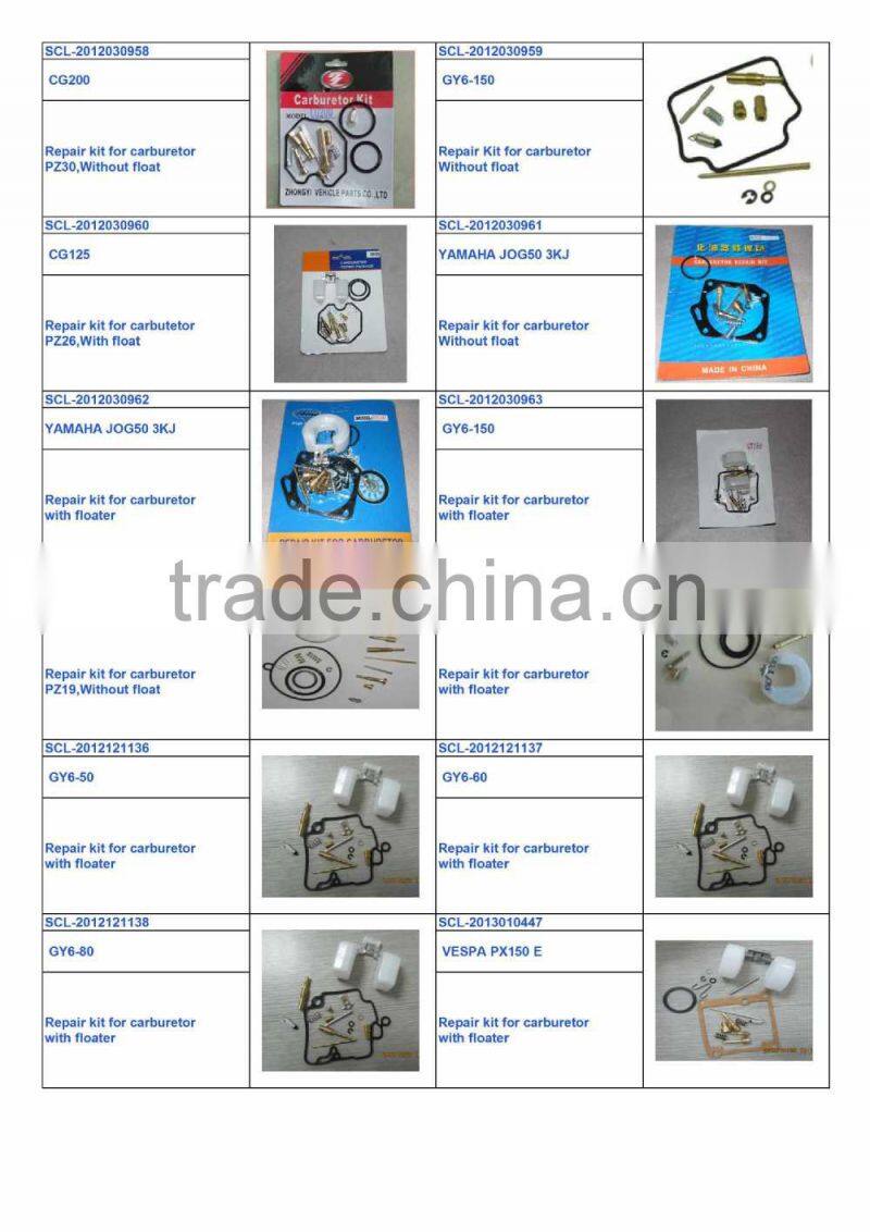 SCL-2012030957 BEAR150 motorcycle parts lot Repair kit for carburetor
