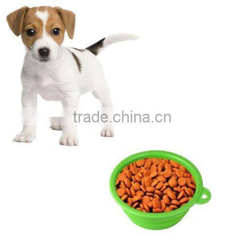 collapsible silicone pet food bowl , pet feeder