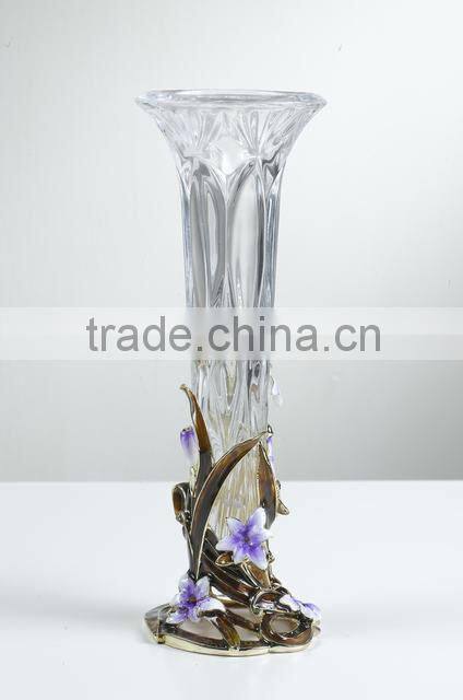 RORO pewter design enamel color vase