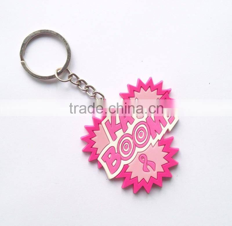 Hot sale Rubber Key chain / Custom Logo PVC Key Tag / Letter Soft pvc Key Holder