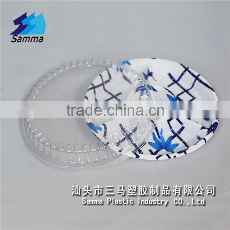 SM1-2117ZY-B Plastic sushi lunch box with dividers,fessional sushi party tray manufacturer factory in shantou