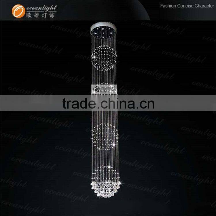 Modern pendant crystal chandelier ceiling lamp,silk shade pendant lamp OM9141W