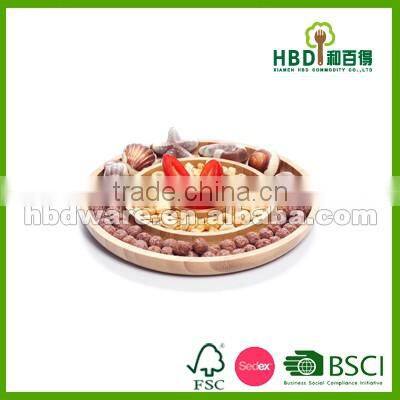 Bamboo round dish