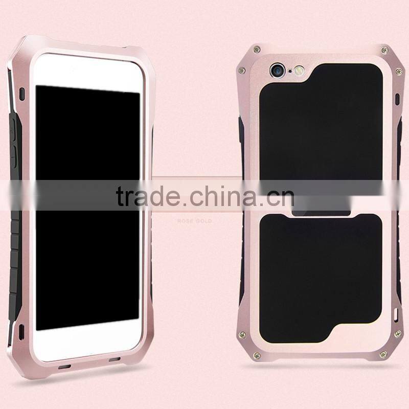 Aluminum alloy + Silicone hybird armor rugged shockproof phone case