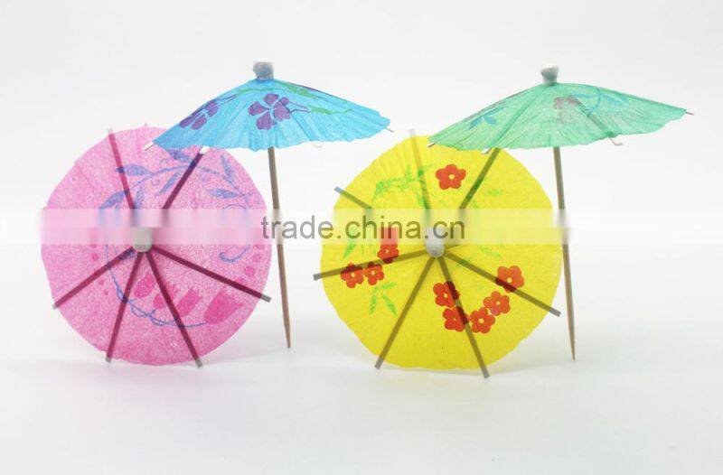 Wholesale Latest boutique small umbrella sign, Technological fruits toothpicks, Cake decoration, Oiled paper umbrella