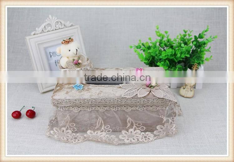 Yiwu household decoration table flannel tissue box