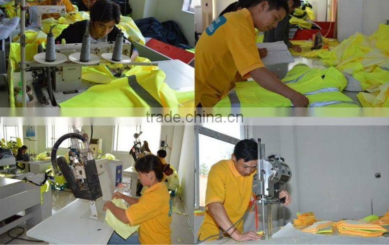 EN20471/343 fluo-yellow/orange winter waterproof winter men 7 in 1 bomber jacket park with reflector