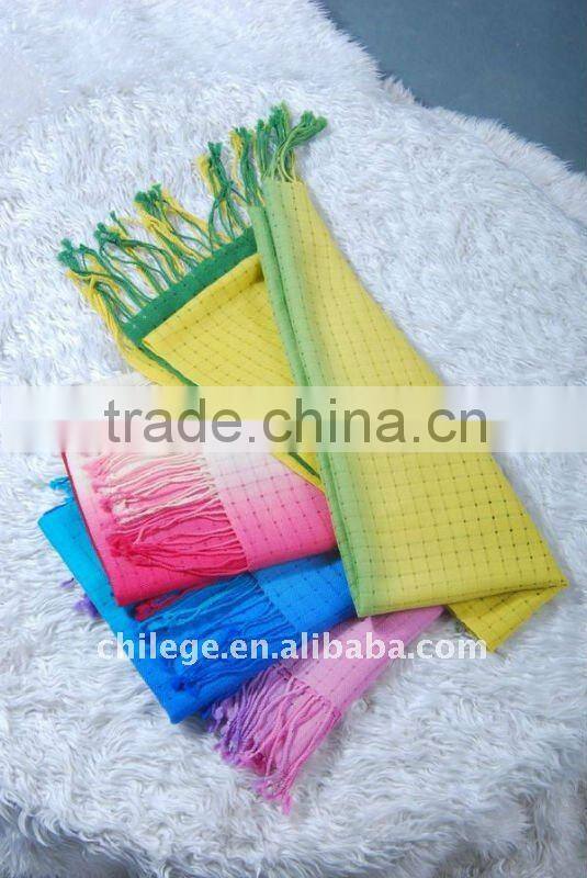 space-dyeing wool scarf