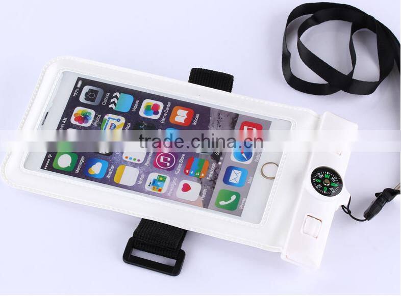 2015 new design waterproof phone bag with compass big size