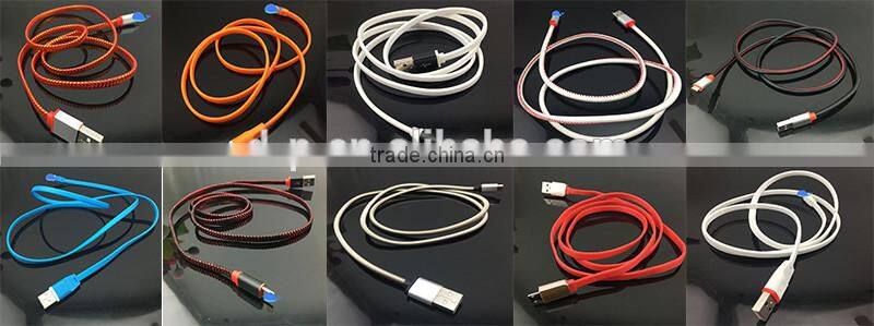 china supplier shoelace design LED usb cable 5 pin Micro usb cable for mobile phone