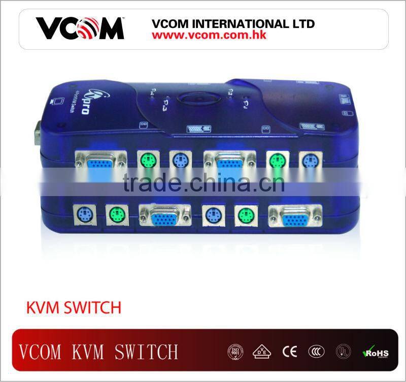 1 to 4 Ports Push Button Manual KVM Switch