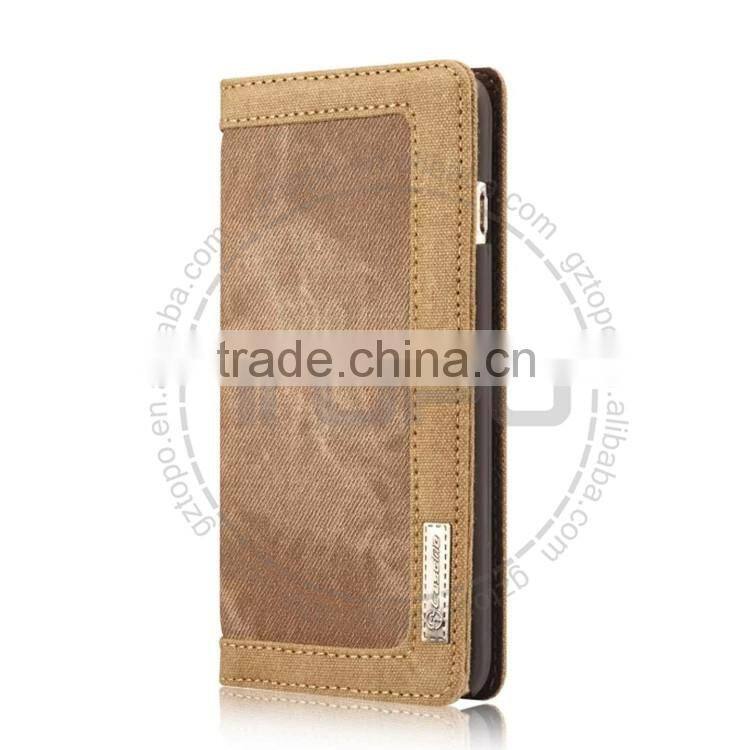 Fashion Denim Wallet Flip Mobile Cowboy leather soft TPU phone Covers Case with card and photo For iphone 6 6s plus