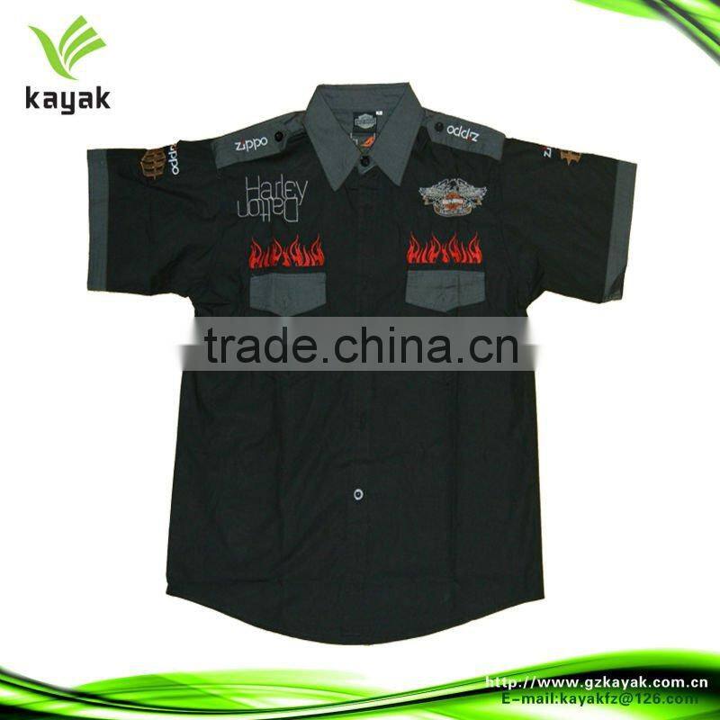 Red long sleeve motorbike racing suits/racing crew shirts