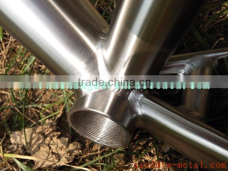 xacd made titanium MTB bike frame with handing brush finished
