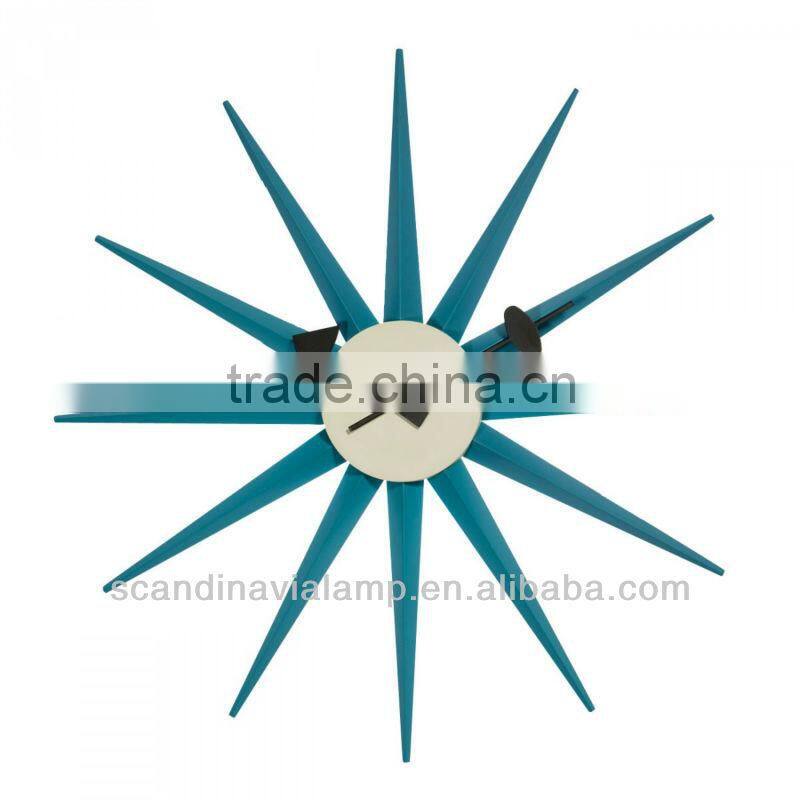 Premium Quality Nelson Sunburst Clock Blue