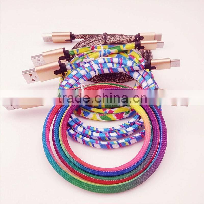 New arrival Customized Wholesale custom cell phone type-c usb cable, usb charger type-c cable