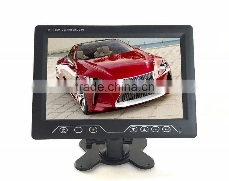 9 inch cheap china touch key monitor car with usb,sd