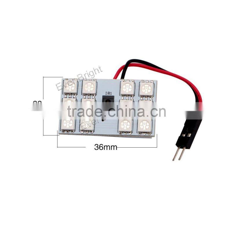 Remote control rgb led light 5050 12SMD 12v led dome light