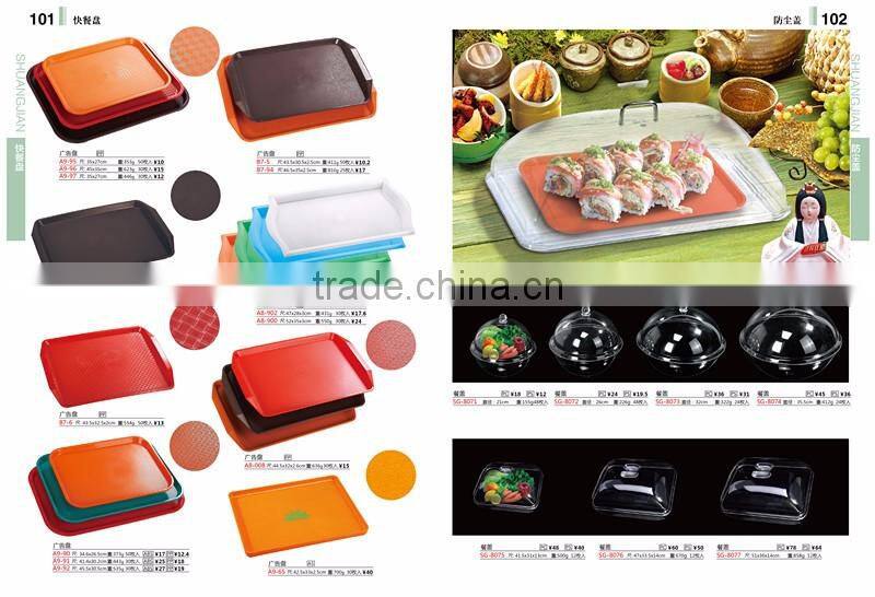 plastic square non-slip fast food tray