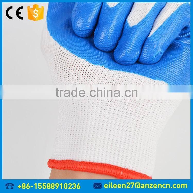 EN380 China Supplier Safety Working Polyester And Nitrile Coated Glove