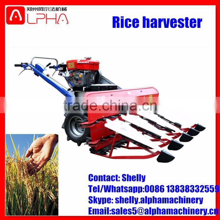 Harvester machine mini rice harvester chili harvesting machine
