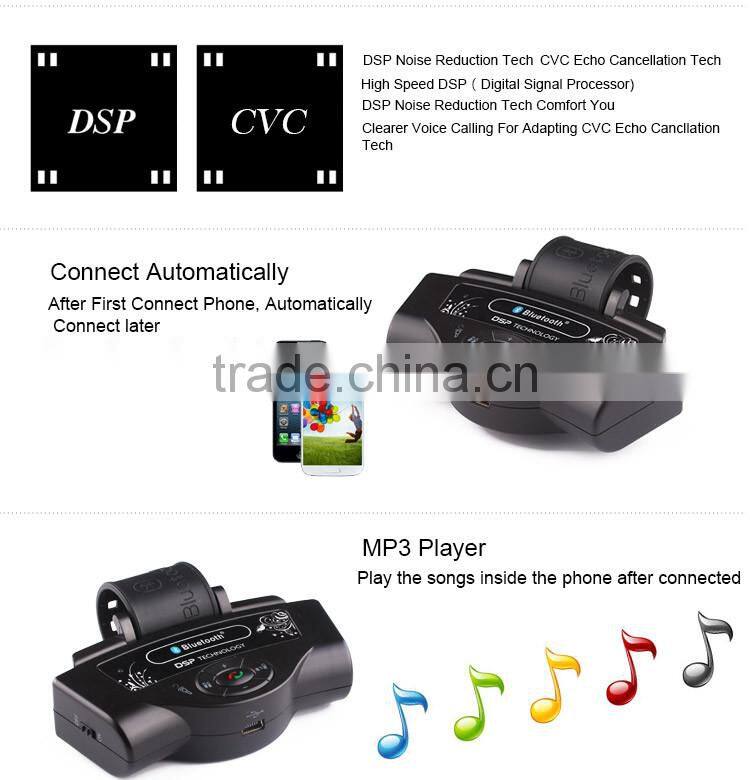 In-car Wireless FM Transmitter Car Charger MP3 Player Bluetooth Hand-Free For Steer Wheel