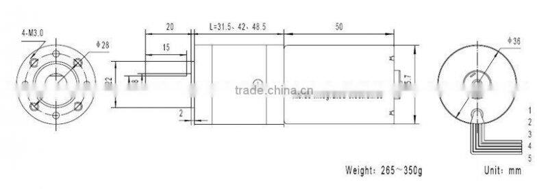 36mm dc high torque geared motor