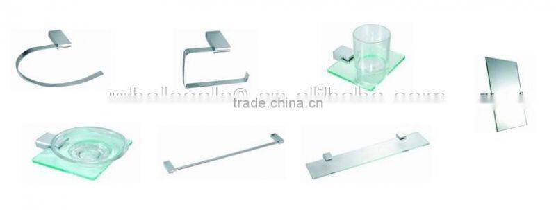 new design modern zinc alloy chrome bathroom accessory set